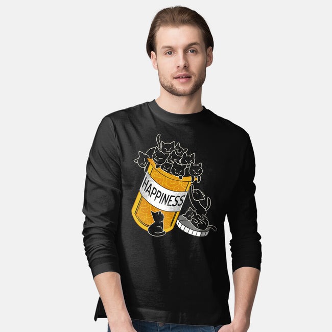 Cats Are My Happiness Medicine-Mens-Long Sleeved-Tee-tobefonseca