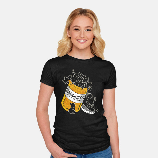 Cats Are My Happiness Medicine-Womens-Fitted-Tee-tobefonseca