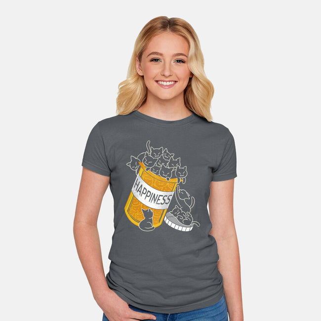 Cats Are My Happiness Medicine-Womens-Fitted-Tee-tobefonseca