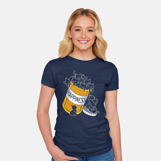 Cats Are My Happiness Medicine-Womens-Fitted-Tee-tobefonseca