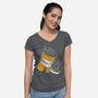 Cats Are My Happiness Medicine-Womens-V-Neck-Tee-tobefonseca