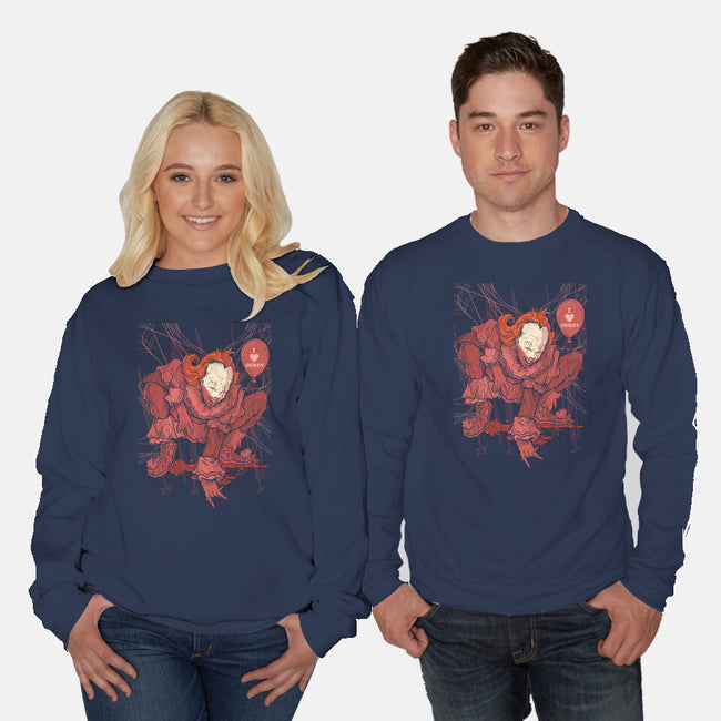Blood Spider-Unisex-Crew Neck-Sweatshirt-Green Devil