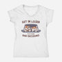 Making Bad Decisions-Womens-V-Neck-Tee-GODZILLARGE