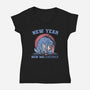 New Year New Melancholy-Womens-V-Neck-Tee-glitchygorilla