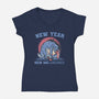 New Year New Melancholy-Womens-V-Neck-Tee-glitchygorilla