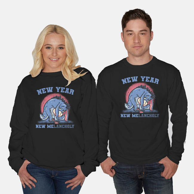 New Year New Melancholy-Unisex-Crew Neck-Sweatshirt-glitchygorilla