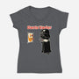 Darts Vader-Womens-V-Neck-Tee-imisko
