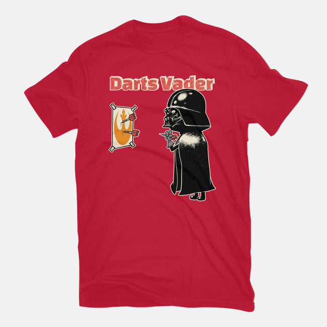 Darts Vader-Womens-Fitted-Tee-imisko