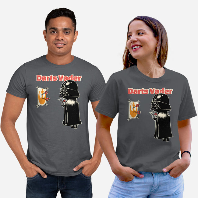 Darts Vader-Unisex-Basic-Tee-imisko