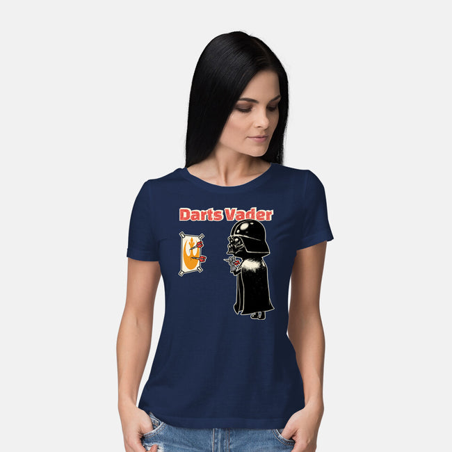 Darts Vader-Womens-Basic-Tee-imisko