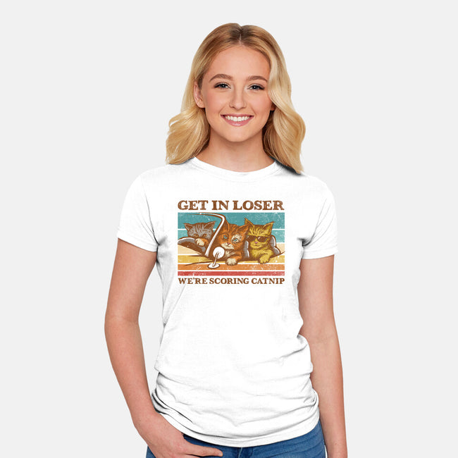 We're Scoring Catnip-Womens-Fitted-Tee-kg07