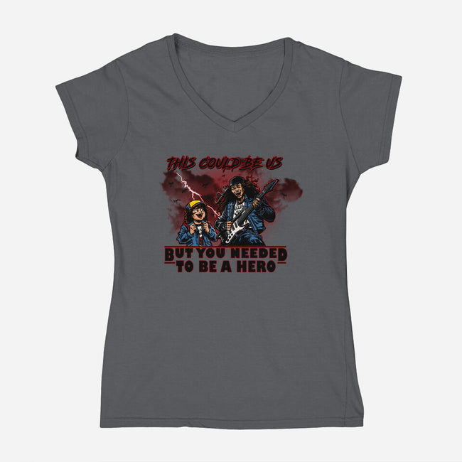 You Needed To Be A Hero-Womens-V-Neck-Tee-AndreusD