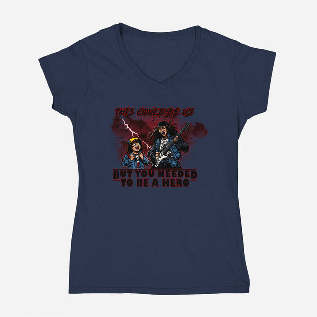 You Needed To Be A Hero-Womens-V-Neck-Tee-AndreusD