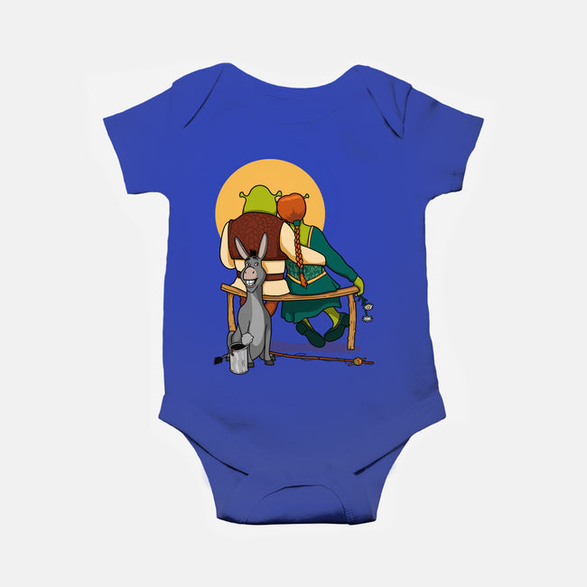 Ogres Gazing At The Moon-Baby-Basic-Onesie-jasesa