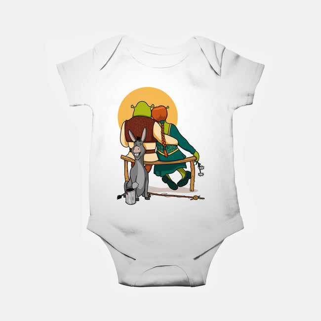 Ogres Gazing At The Moon-Baby-Basic-Onesie-jasesa