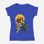 Ogres Gazing At The Moon-Womens-V-Neck-Tee-jasesa