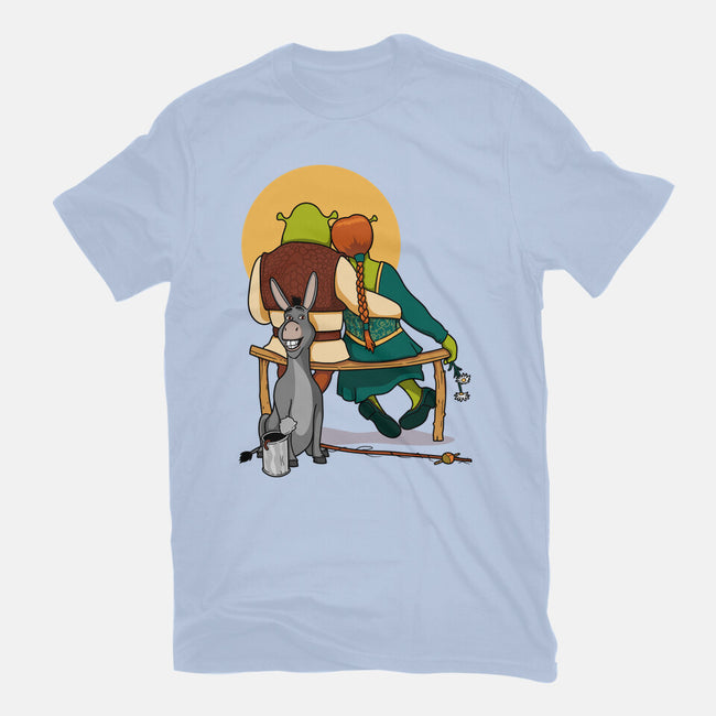 Ogres Gazing At The Moon-Womens-Fitted-Tee-jasesa