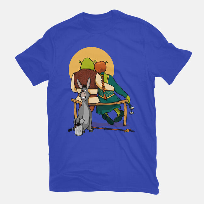 Ogres Gazing At The Moon-Womens-Fitted-Tee-jasesa