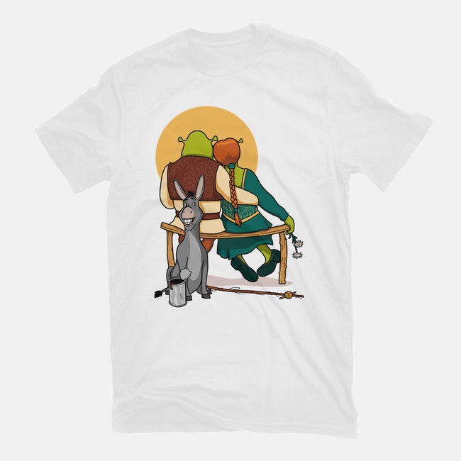 Ogres Gazing At The Moon-Womens-Fitted-Tee-jasesa