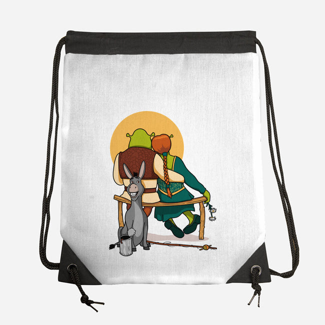 Ogres Gazing At The Moon-None-Drawstring-Bag-jasesa