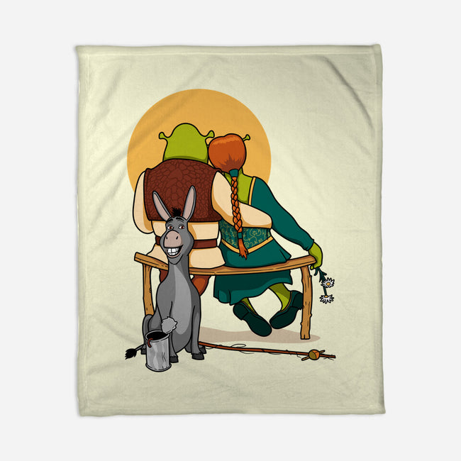 Ogres Gazing At The Moon-None-Fleece-Blanket-jasesa