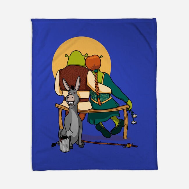 Ogres Gazing At The Moon-None-Fleece-Blanket-jasesa