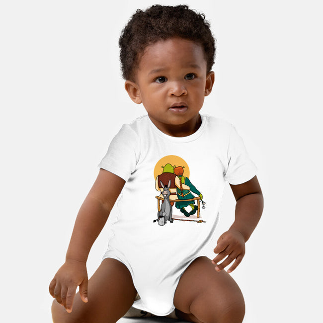 Ogres Gazing At The Moon-Baby-Basic-Onesie-jasesa