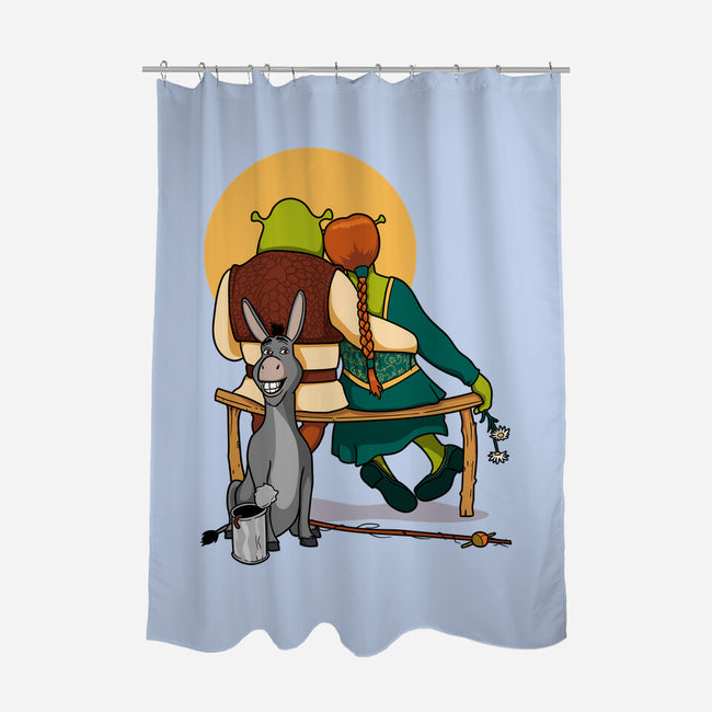 Ogres Gazing At The Moon-None-Polyester-Shower Curtain-jasesa