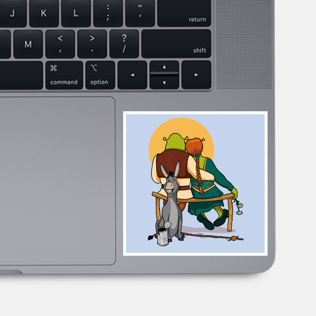 Ogres Gazing At The Moon-None-Glossy-Sticker-jasesa