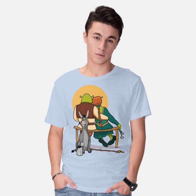 Ogres Gazing At The Moon-Mens-Basic-Tee-jasesa