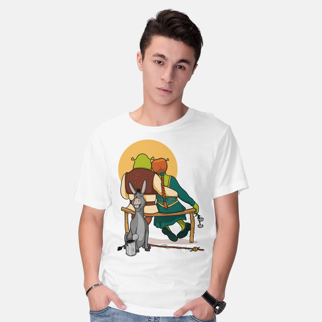 Ogres Gazing At The Moon-Mens-Basic-Tee-jasesa