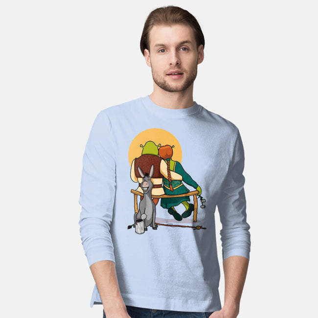 Ogres Gazing At The Moon-Mens-Long Sleeved-Tee-jasesa