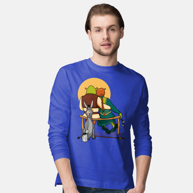 Ogres Gazing At The Moon-Mens-Long Sleeved-Tee-jasesa