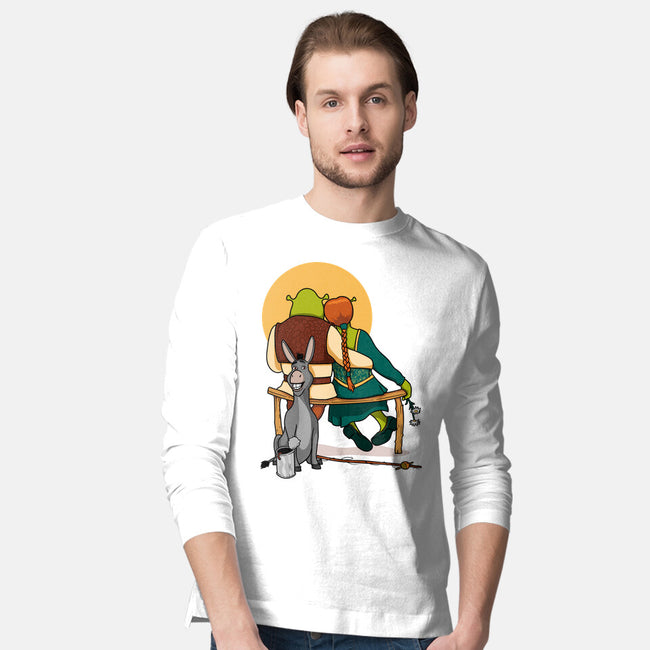 Ogres Gazing At The Moon-Mens-Long Sleeved-Tee-jasesa