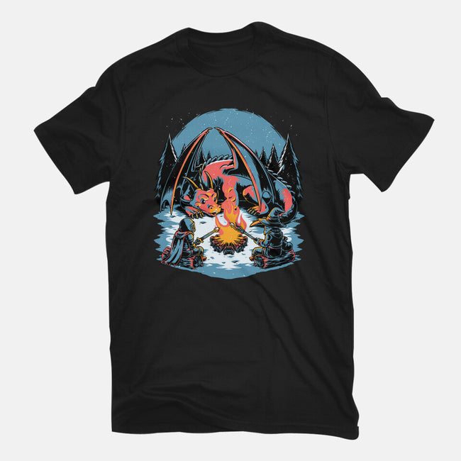 Cozy Dragon Fantasy-Womens-Fitted-Tee-Studio Mootant