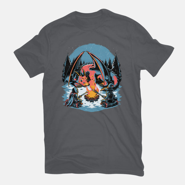 Cozy Dragon Fantasy-Womens-Fitted-Tee-Studio Mootant