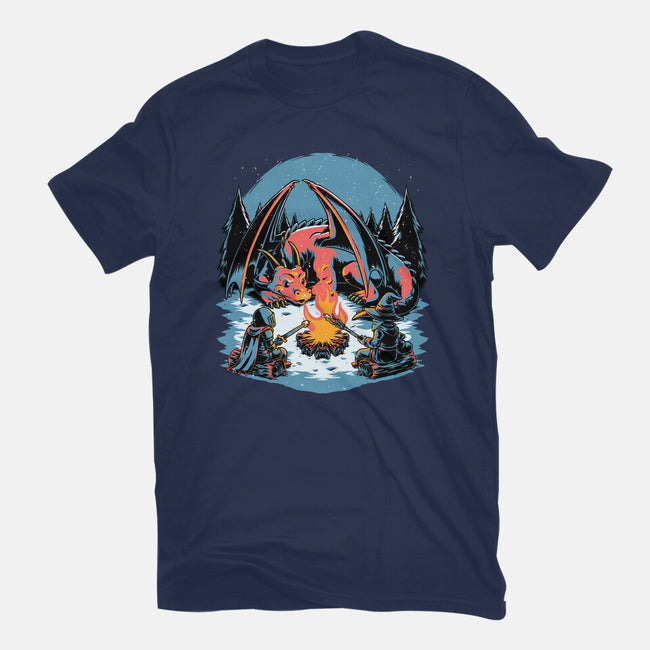 Cozy Dragon Fantasy-Womens-Fitted-Tee-Studio Mootant