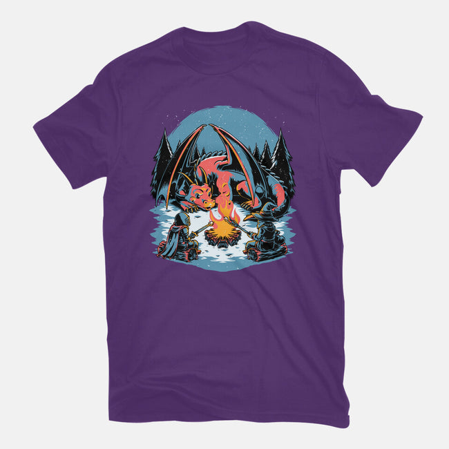 Cozy Dragon Fantasy-Womens-Fitted-Tee-Studio Mootant