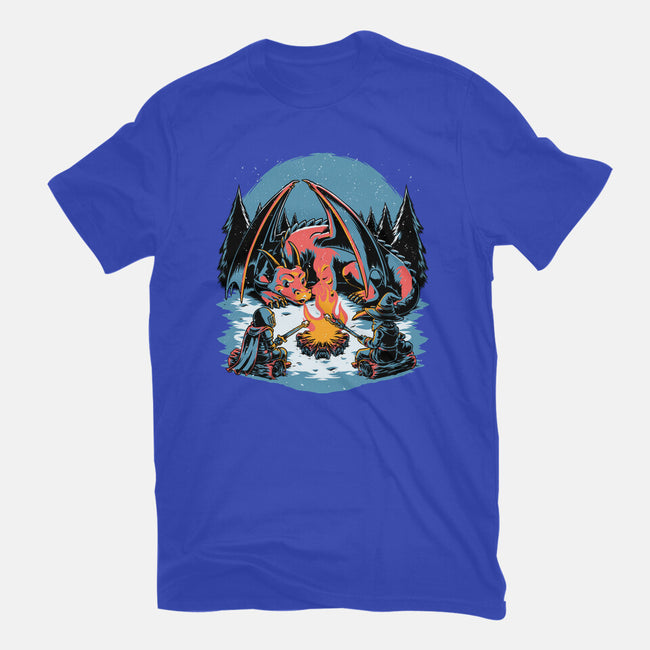 Cozy Dragon Fantasy-Womens-Fitted-Tee-Studio Mootant