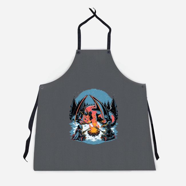 Cozy Dragon Fantasy-Unisex-Kitchen-Apron-Studio Mootant
