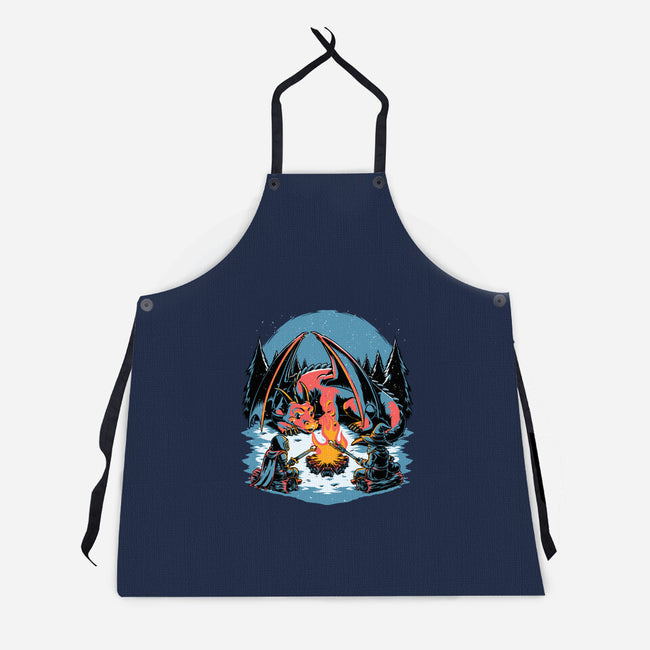 Cozy Dragon Fantasy-Unisex-Kitchen-Apron-Studio Mootant