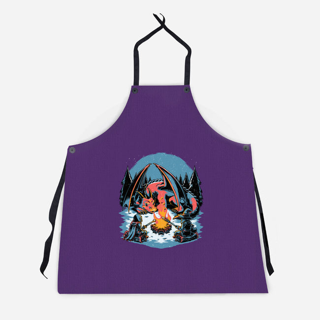 Cozy Dragon Fantasy-Unisex-Kitchen-Apron-Studio Mootant