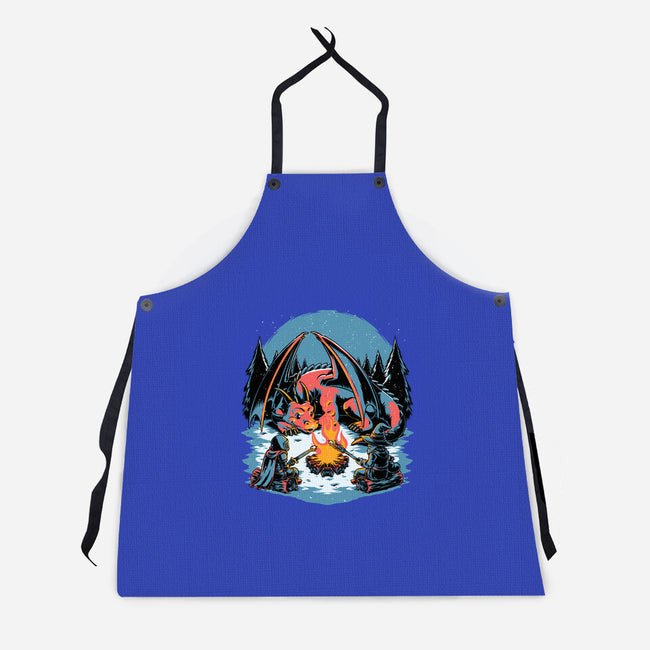 Cozy Dragon Fantasy-Unisex-Kitchen-Apron-Studio Mootant