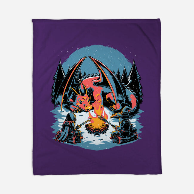 Cozy Dragon Fantasy-None-Fleece-Blanket-Studio Mootant