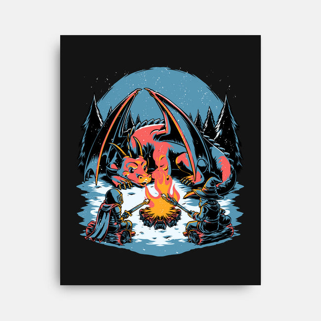 Cozy Dragon Fantasy-None-Stretched-Canvas-Studio Mootant