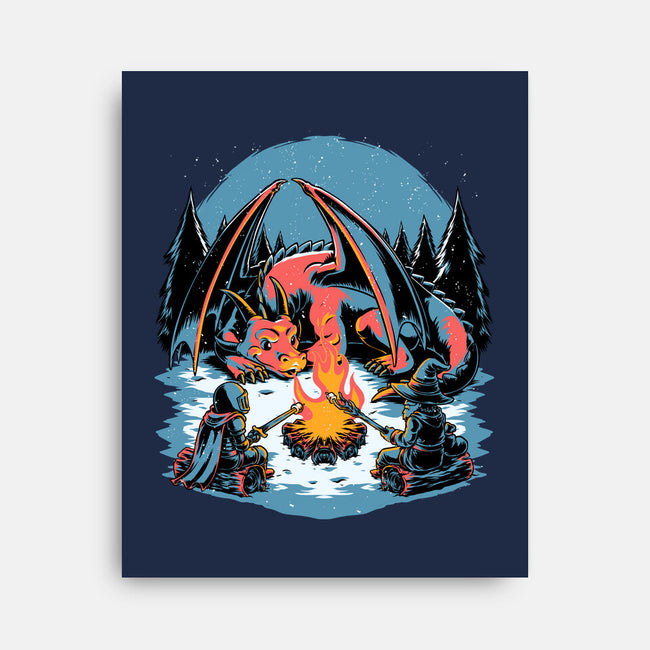 Cozy Dragon Fantasy-None-Stretched-Canvas-Studio Mootant