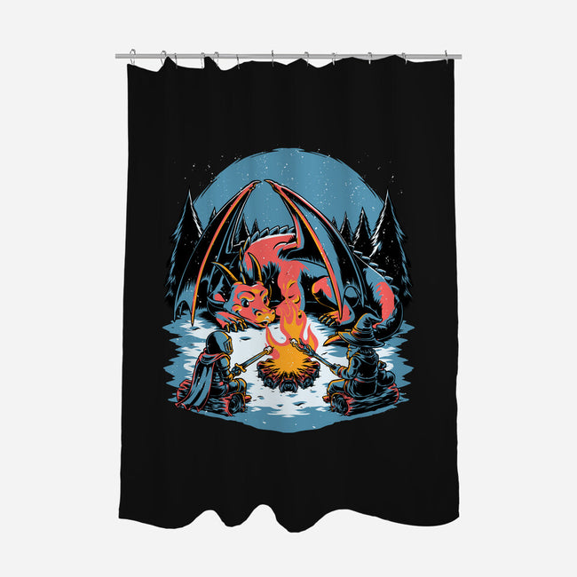 Cozy Dragon Fantasy-None-Polyester-Shower Curtain-Studio Mootant