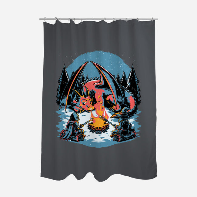 Cozy Dragon Fantasy-None-Polyester-Shower Curtain-Studio Mootant
