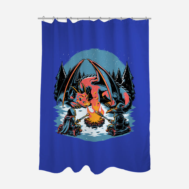 Cozy Dragon Fantasy-None-Polyester-Shower Curtain-Studio Mootant