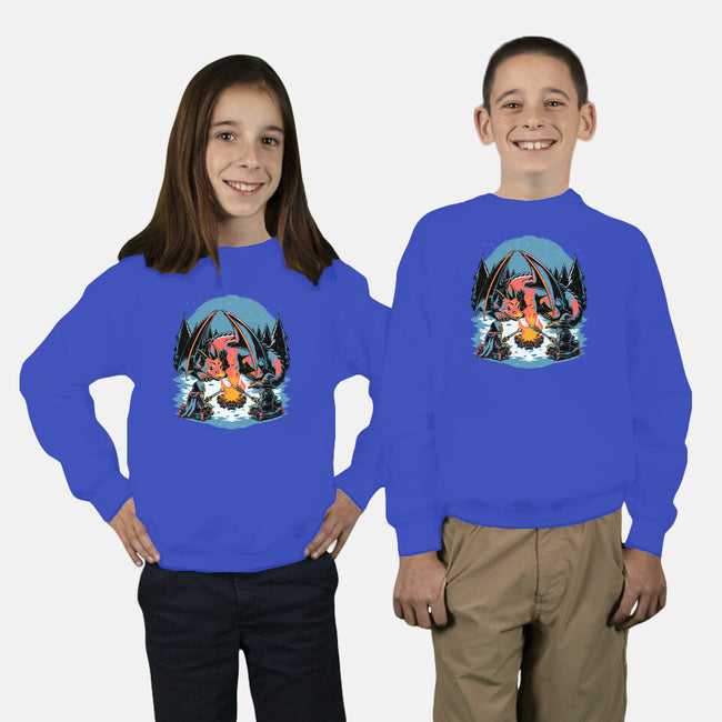Cozy Dragon Fantasy-Youth-Crew Neck-Sweatshirt-Studio Mootant